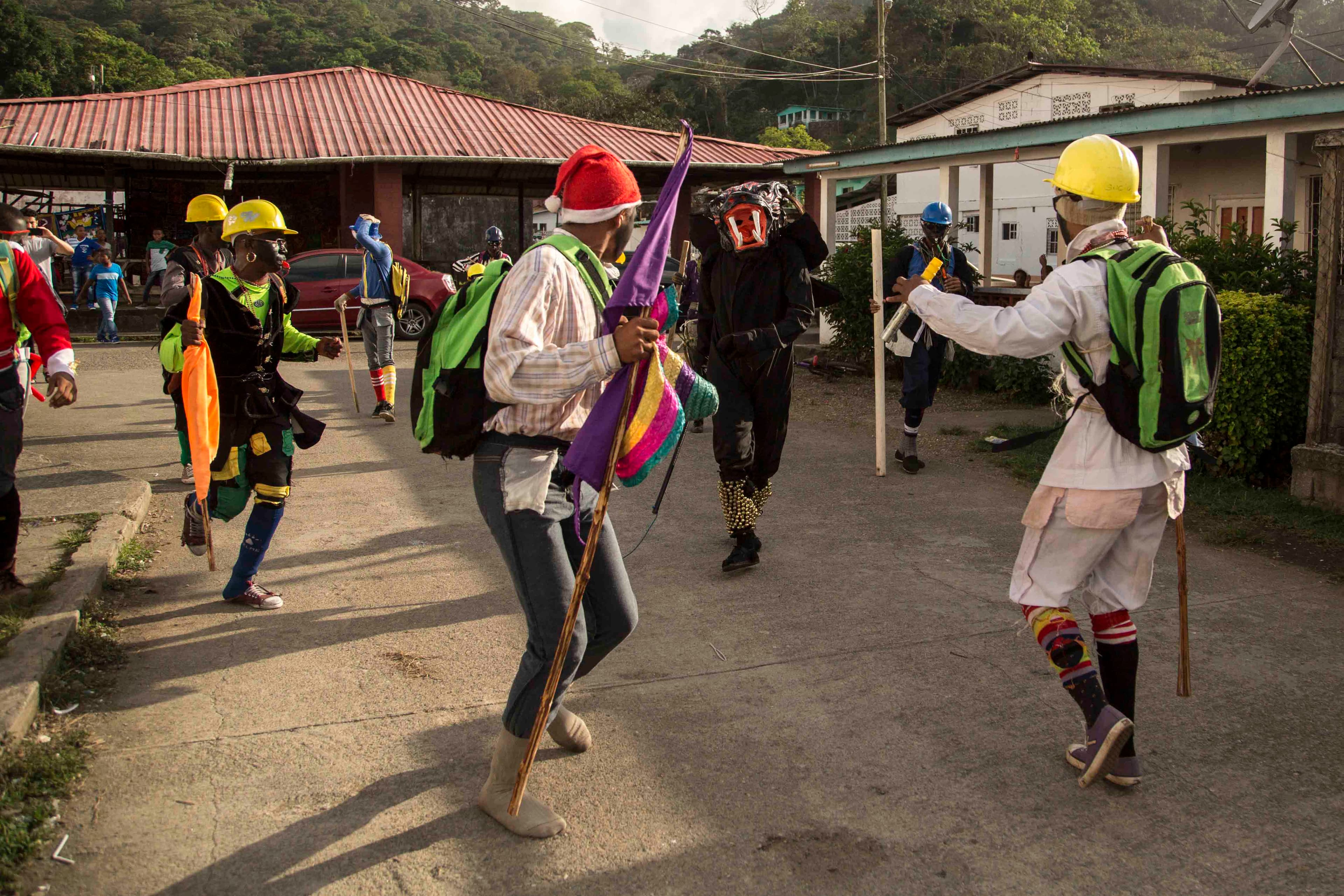 El Diablo on the streets of Portobelo, Panama.
