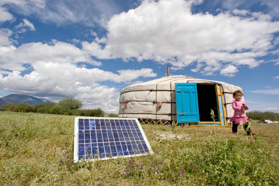 Solar panel in Mongolia