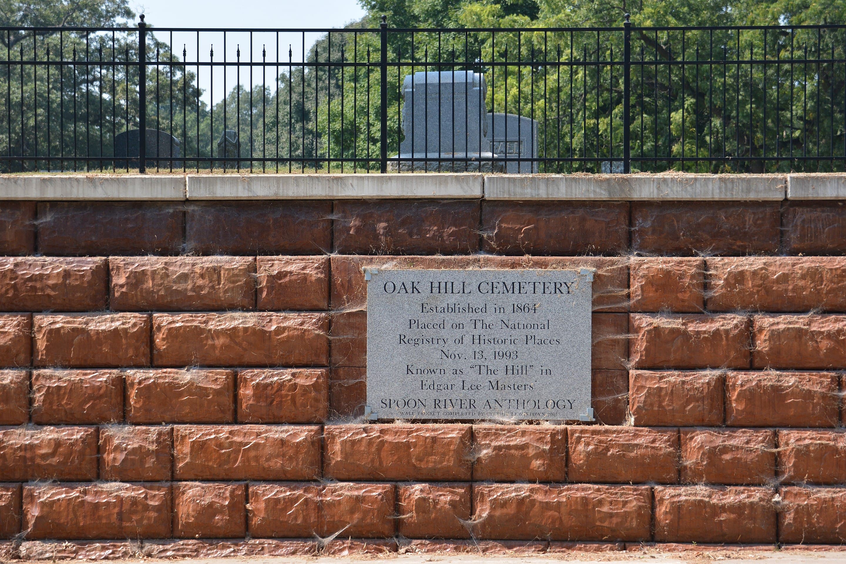 The inspiration for "Spoon RIver Anthology," Oak Hill Cemetery in Lewistown, Illinois.