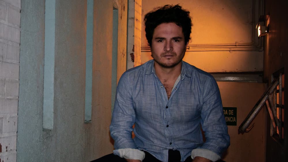 Santiago Ramírez at the Real Sound Studio in Bogota, where they compose jingles for political candidates. He says they once had a conservative client, a Colombian Mitt Romney-type, who asked for a raunchy reggaeton tune so he could connect with young vote