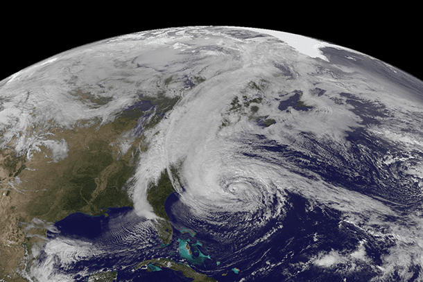 Earth and Hurricane Sandy