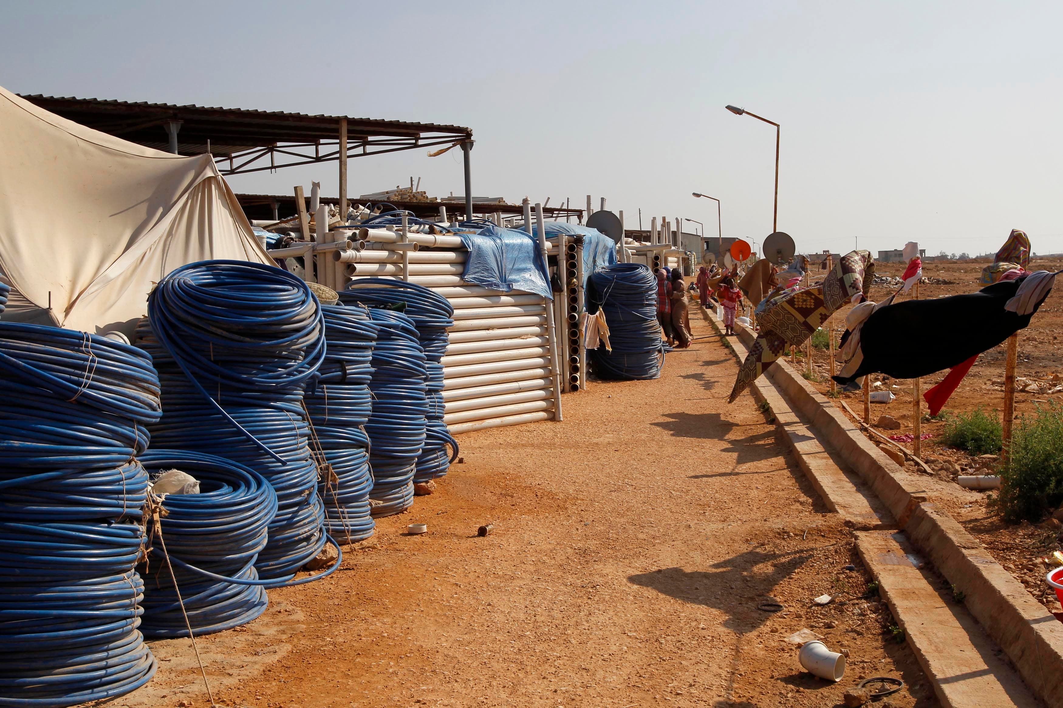Displaced persons in Tawergha, Libya.
