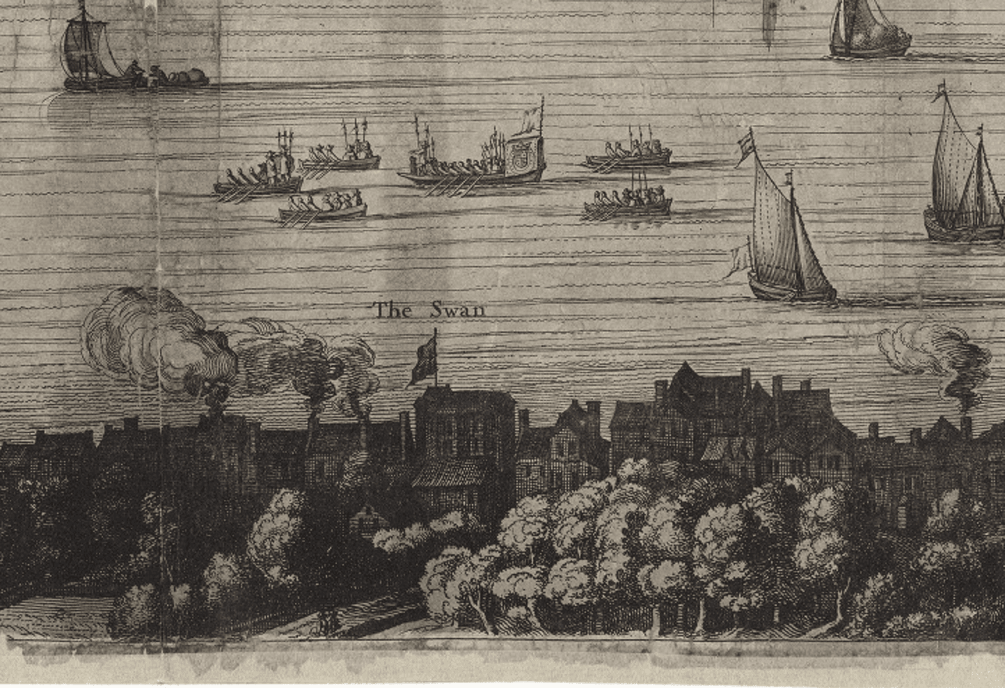 The Swan Theatre in London, one of the a generation of playhouses that appeared in the 16th century