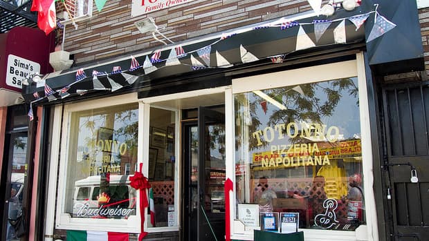 Totonno's Pizzeria in Coney Island, Brooklyn, NY.