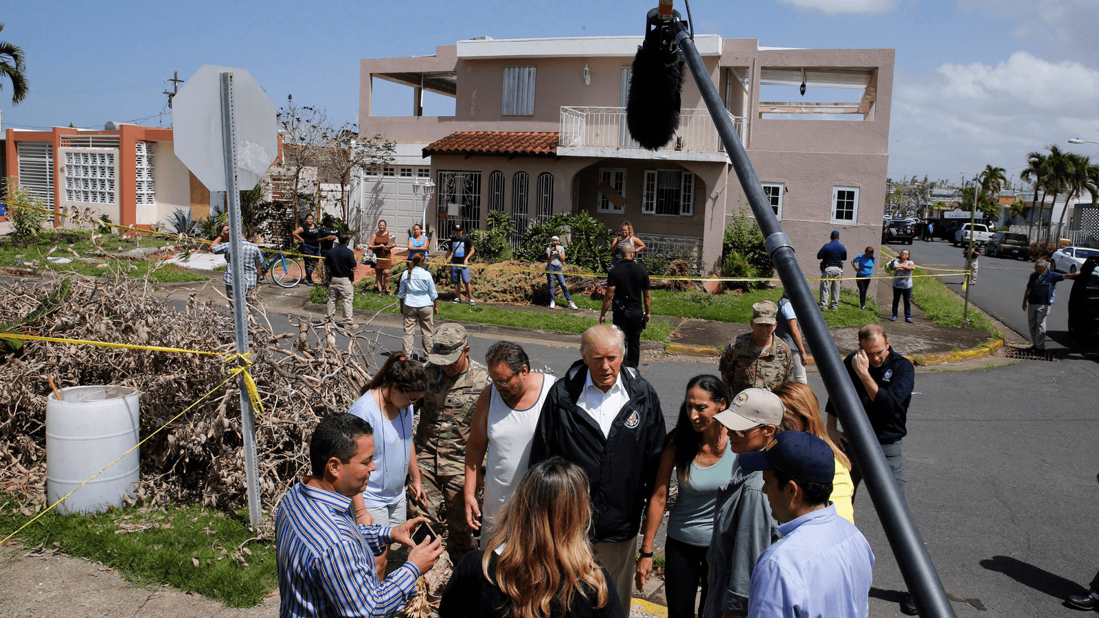 Trump in Puerto Rico today