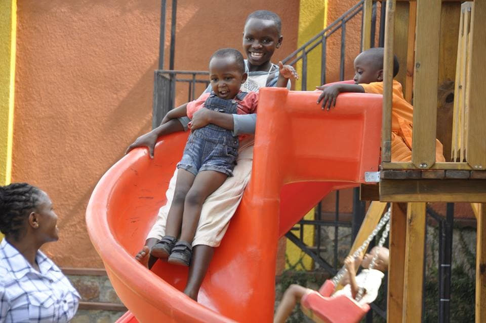 Children enjoying HAR facilities on Umuganda