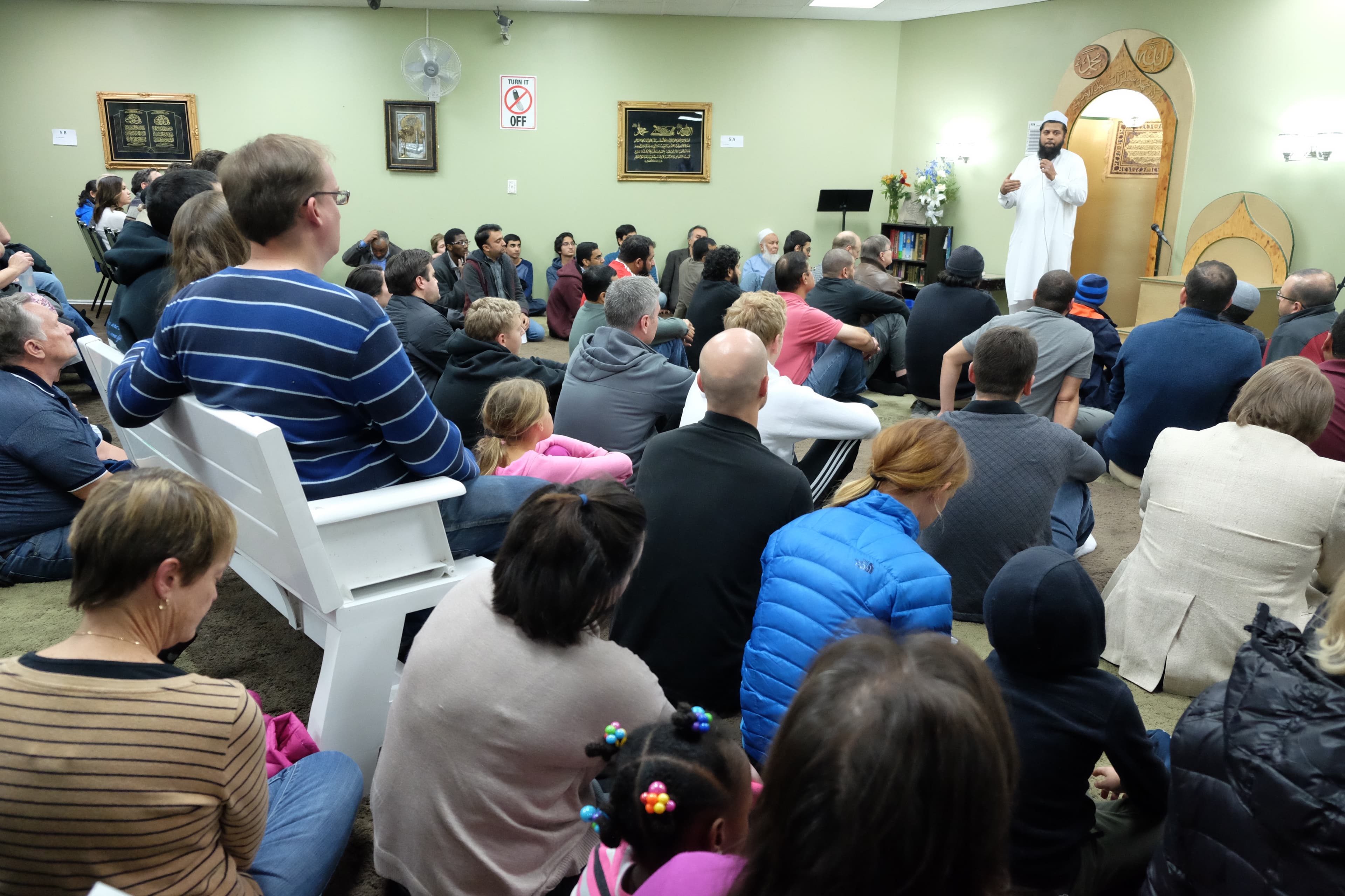 A Friday night "Meet the Muslims" session at the Utah Islamic Center in Sandy, Utah. Members of the center started them after the election of Donald Trump.