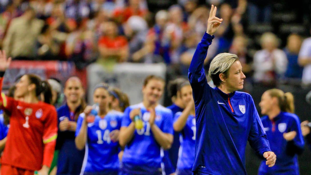 Soccer's female players may be the key to improving the management of the world's most popular sport, a former US player argues. (Pictured: America's Abby Wambach, walking off the field after her final appearance with the US team in December.)