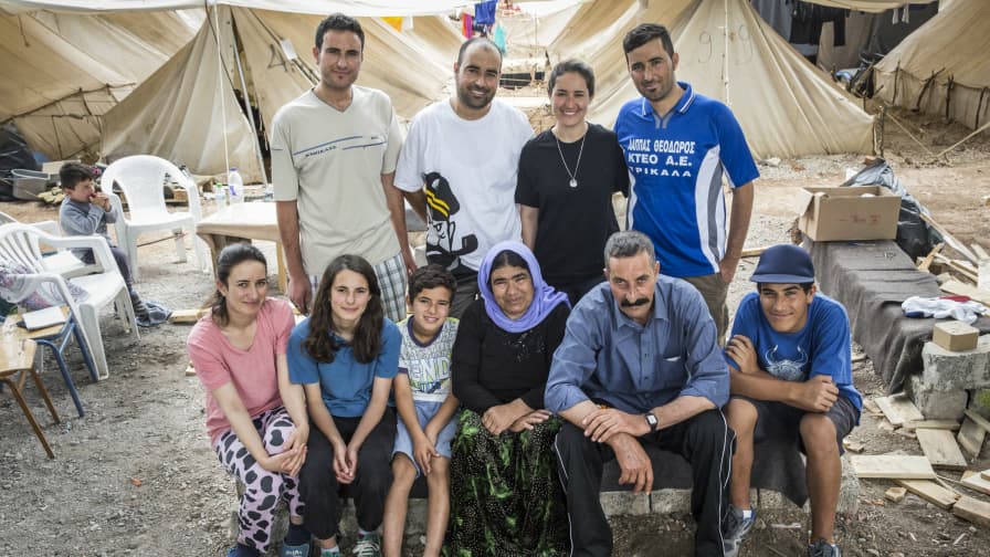 Members of the Noh family in Ritsona refugee camp in Greece in May 2016.