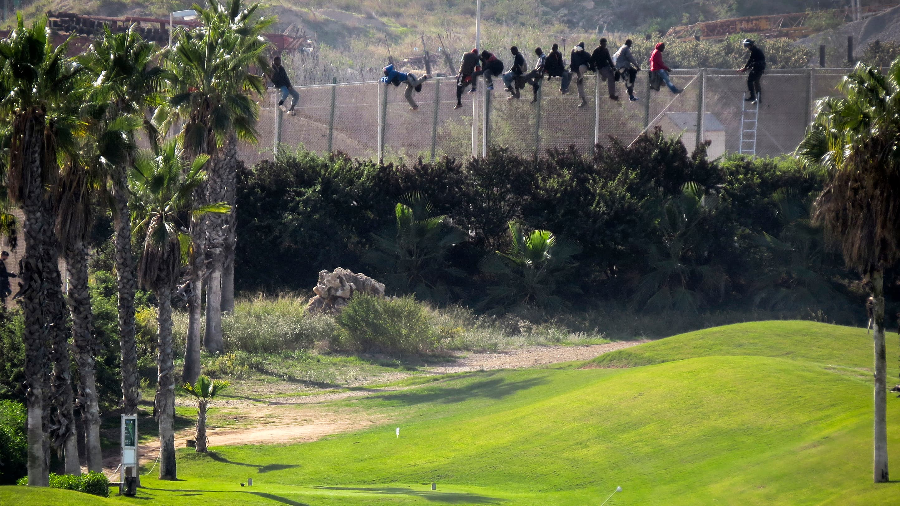 African migrants attempt to enter Spain