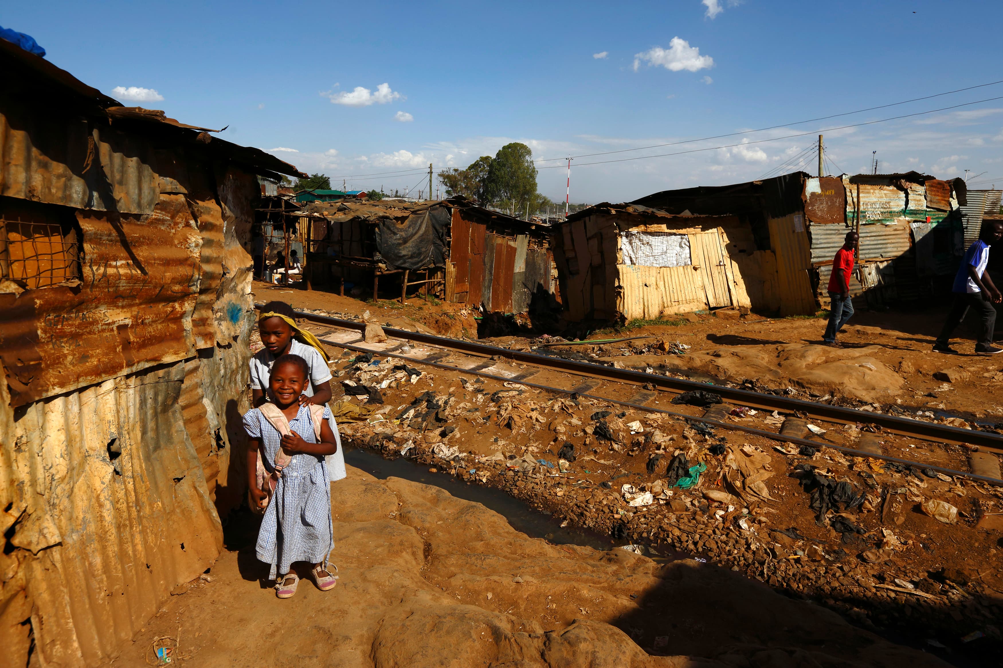 An open sewer in Kenya