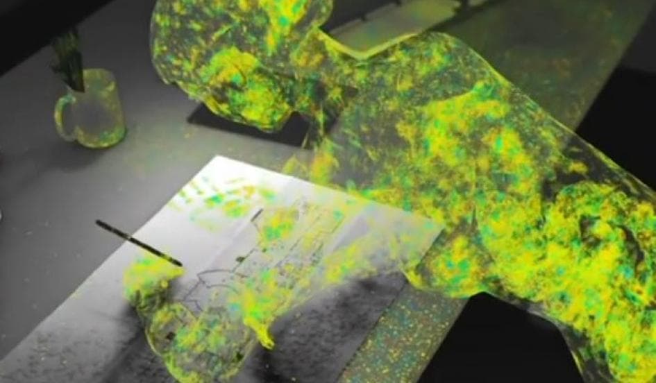 Human bacteria artist's rendering