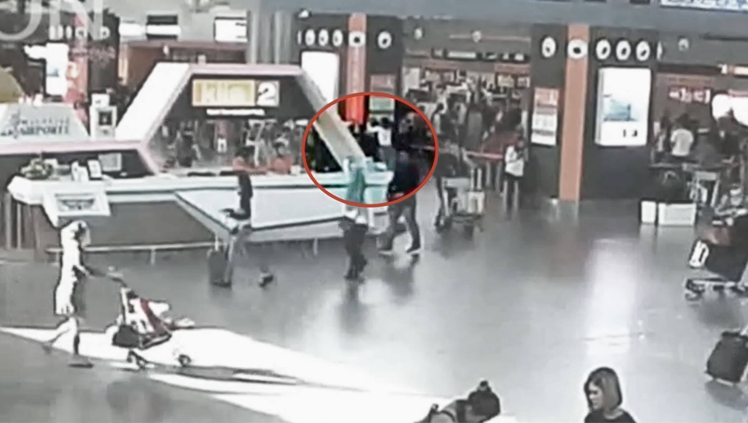 CCTV image Kuala Lumpur Malaysia airport