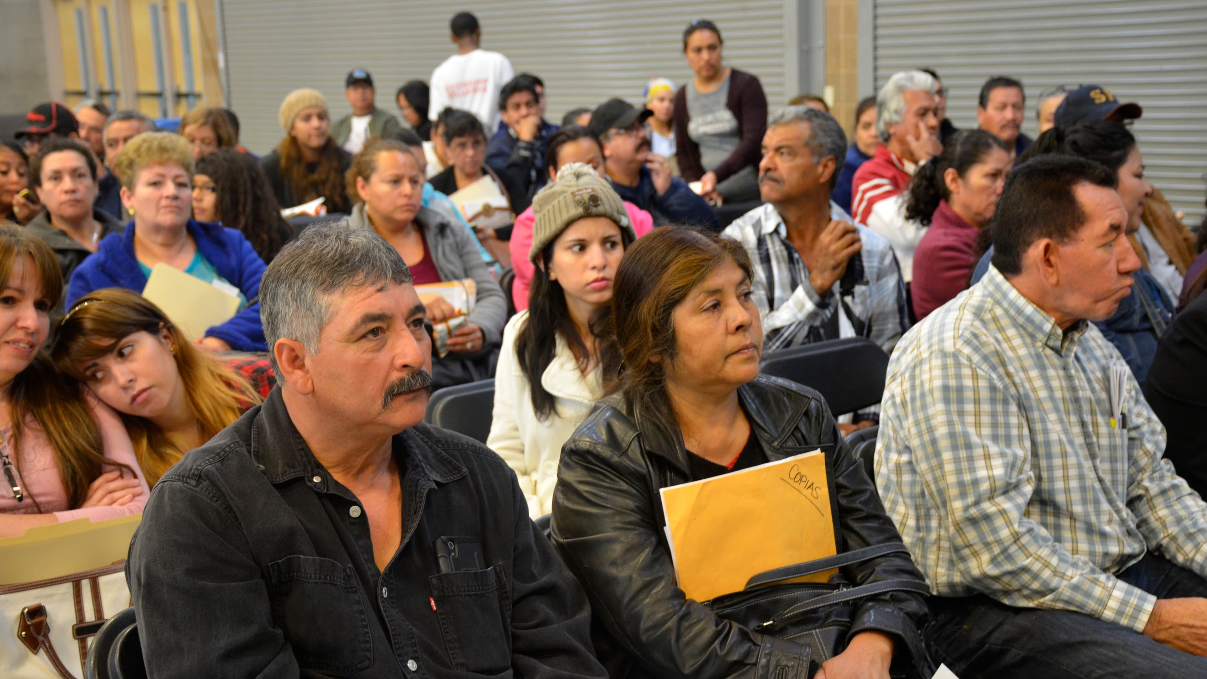 A citizenship drive in Las Vegas. Immigrants wait for help navigating the naturalization process. April 30, 2016