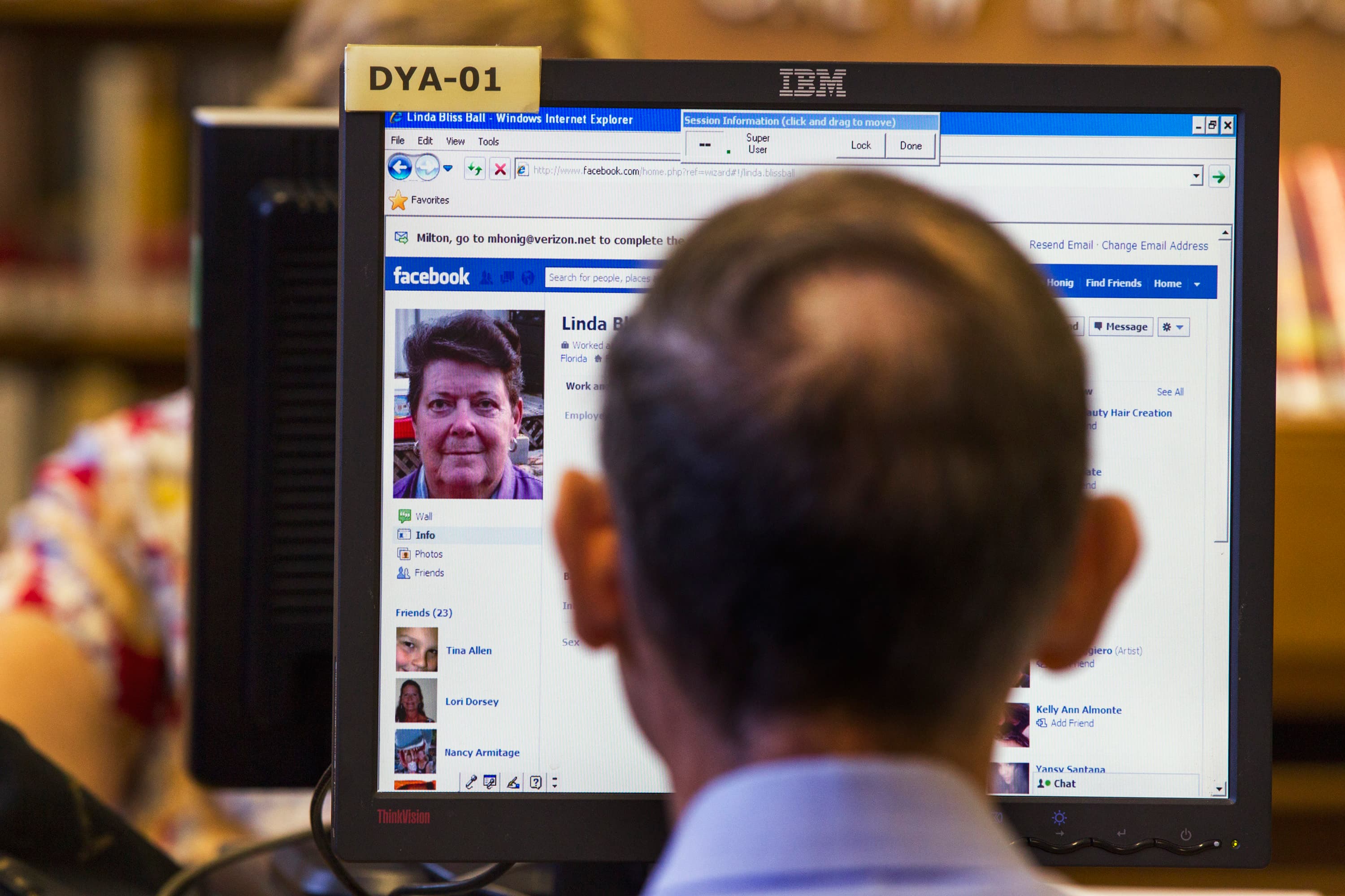 Senior citizen on Facebook