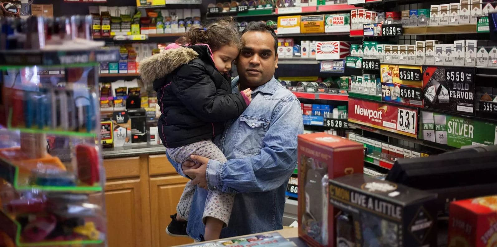 A couple of the new friends Fadi BouKaram made on his US road trip to visit all the towns and cities named Lebanon.