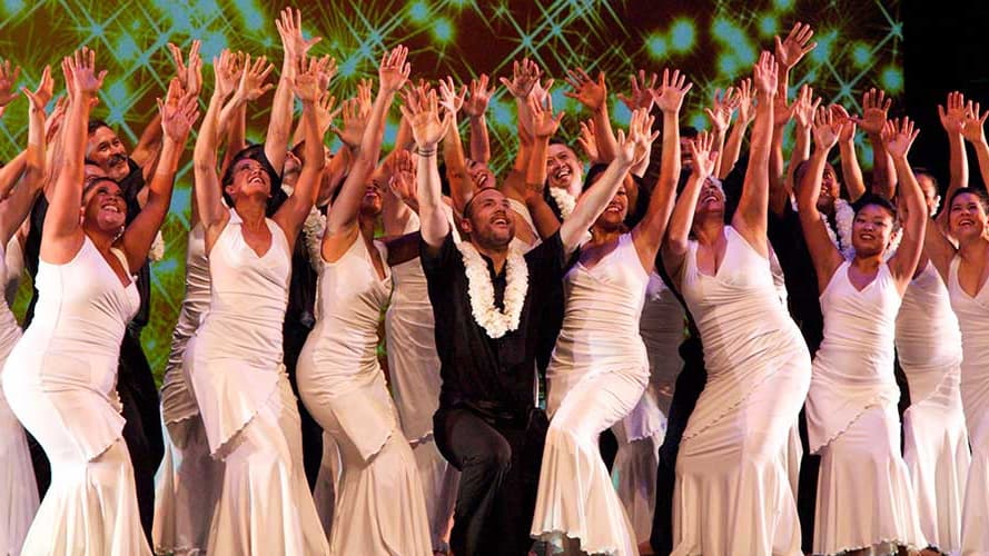 Dancers with hands up