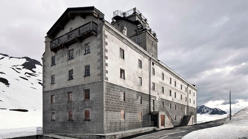 Ospizio al Colle del Piccolo S.Bernardo, Italy. Languages such as Italian ('ospizio') and Spanish ('hospicio') have words that sound like 'hospice'. But they mean something different: old people's home, poorhouse, refuge for migrants.