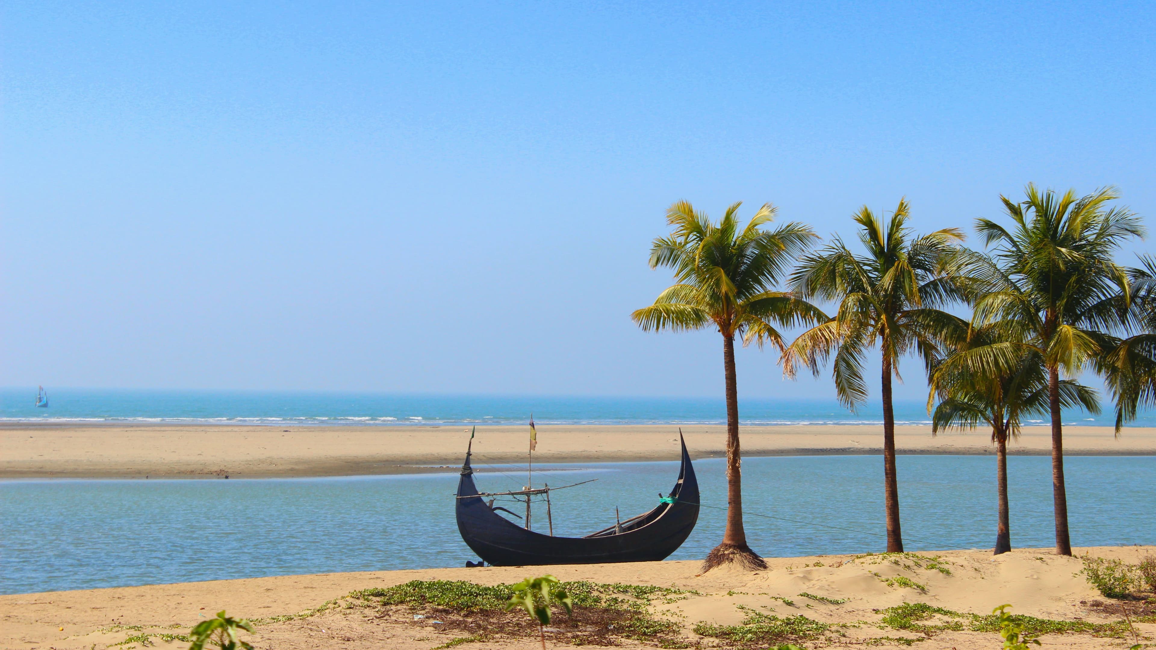 Inani Beach, an 11-mile beach on the Bay of Bengal, makes up part of Cox's Bazar 75-mile sea beach — one of the longest beaches in the world.