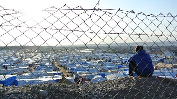 The view across the Kawar Gosk refugee camp for Syrian refugees in Northern Iraq.