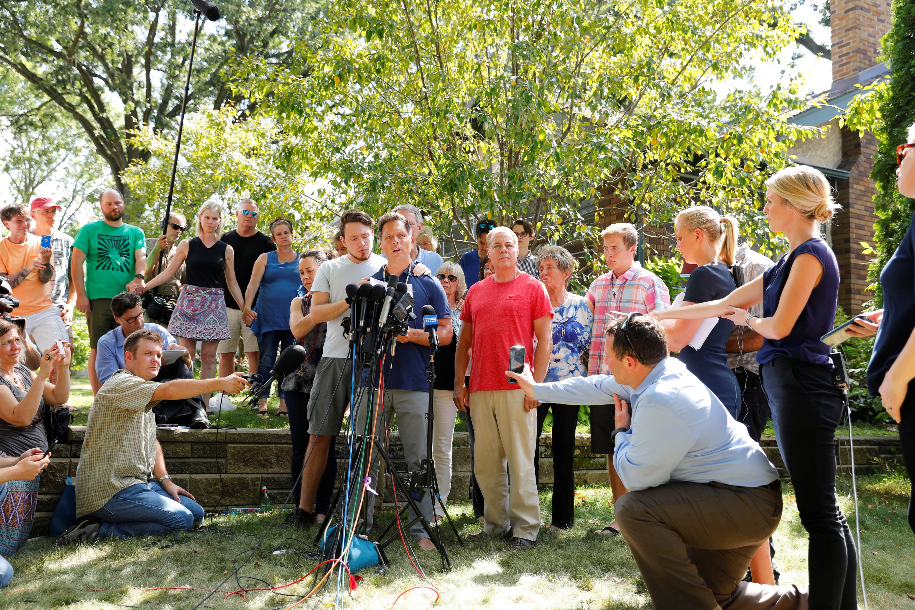 Don Damond speaks to the media about his fiancée Justine Damond