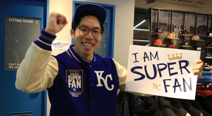 South Korean super fan gets ready for the World Series