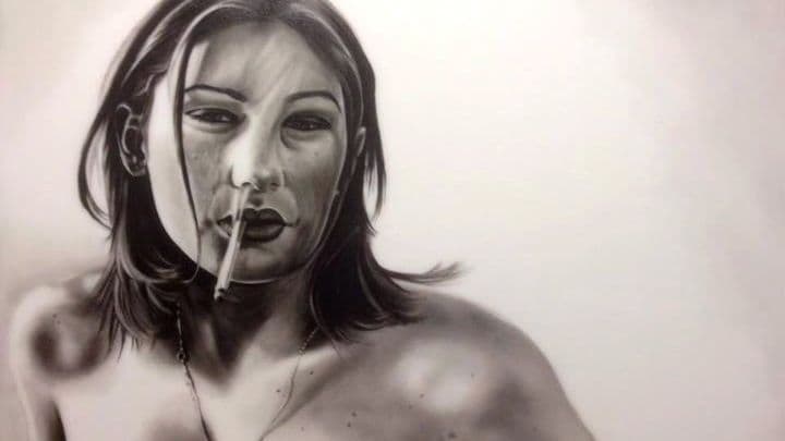 A drawing of Sevval Kilic by Mine Bethet