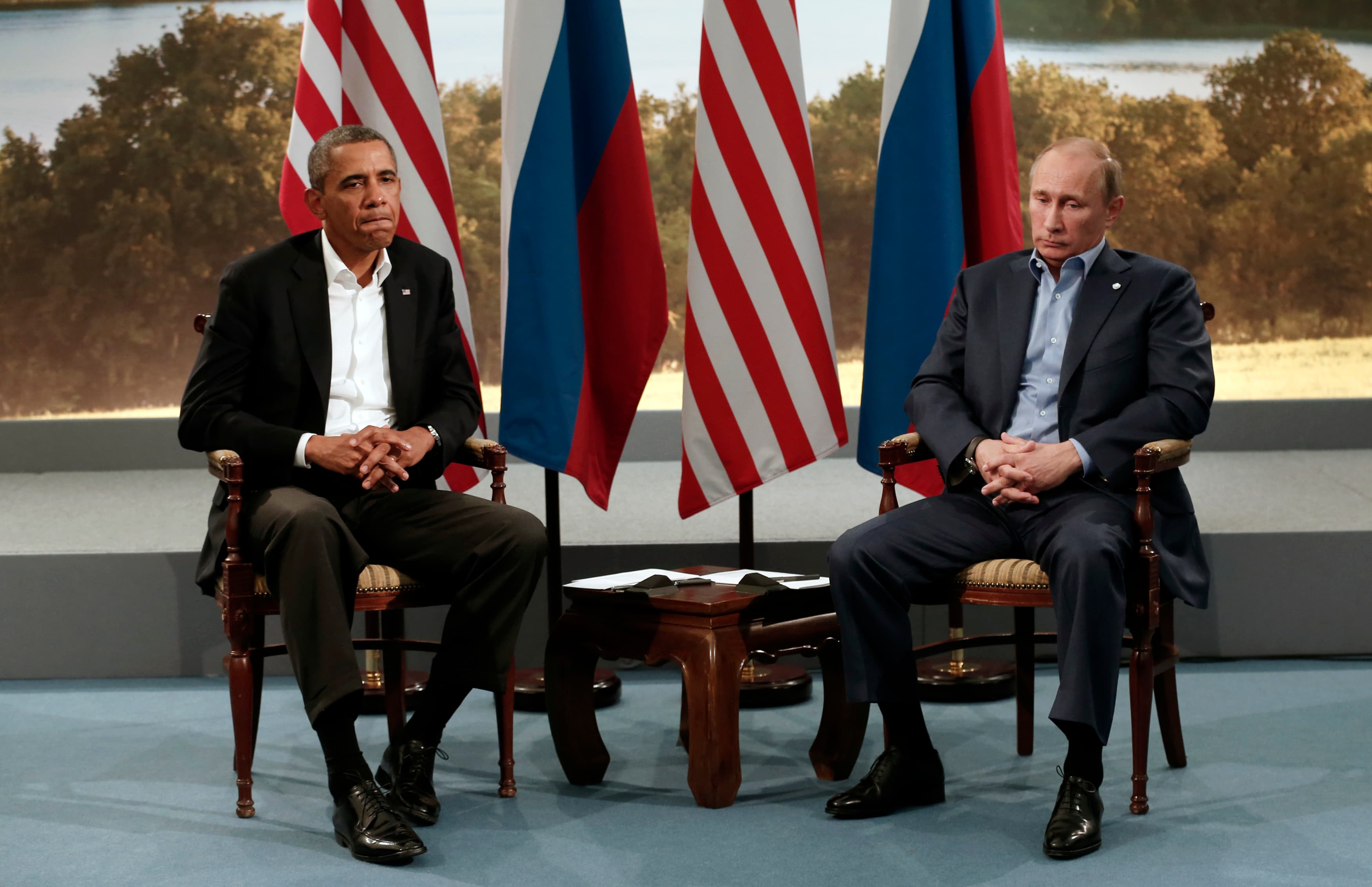Vladimir Putin and Barack Obama