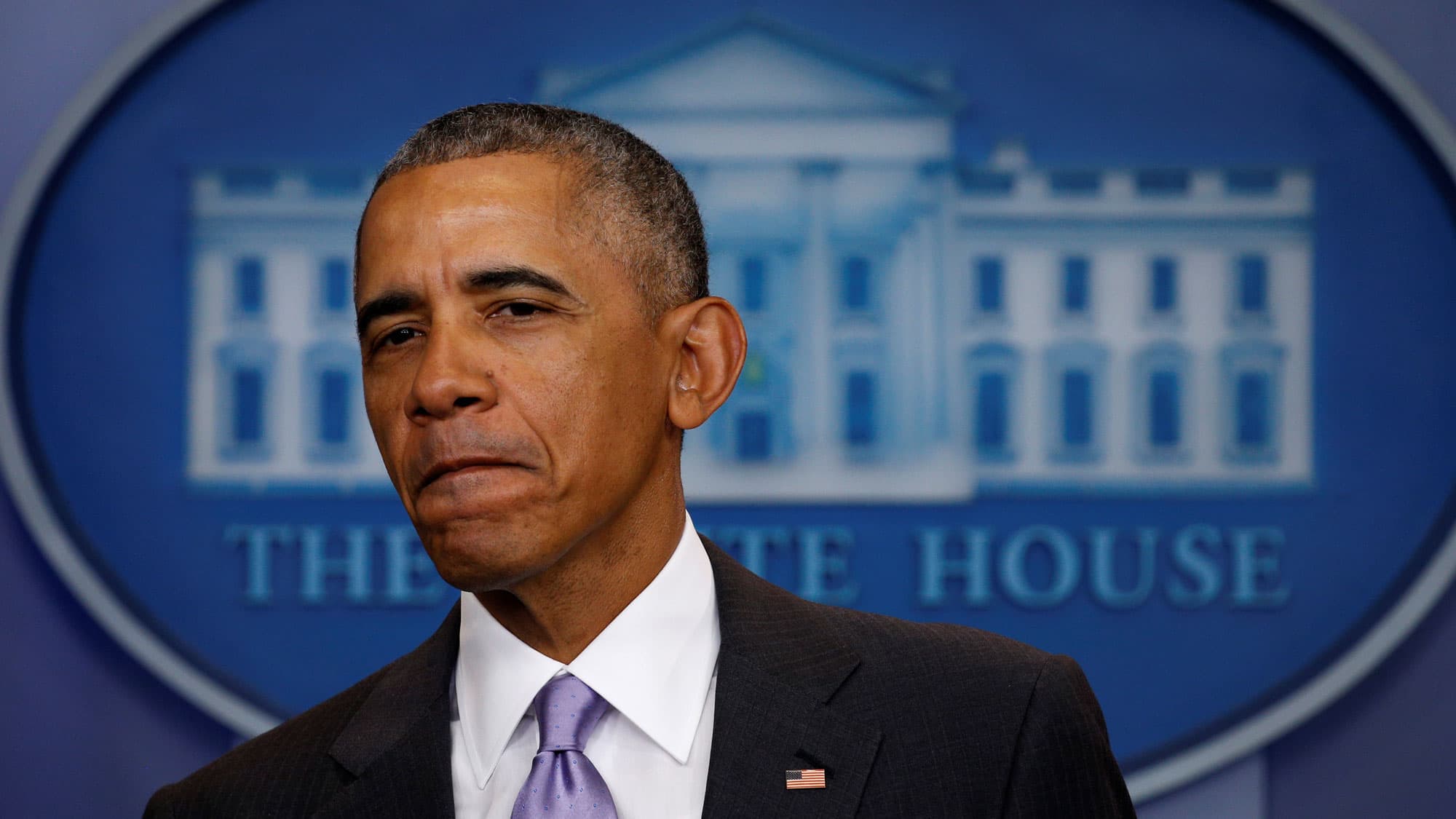 Obama speaks at his last press conference on Jan. 17, 2017.