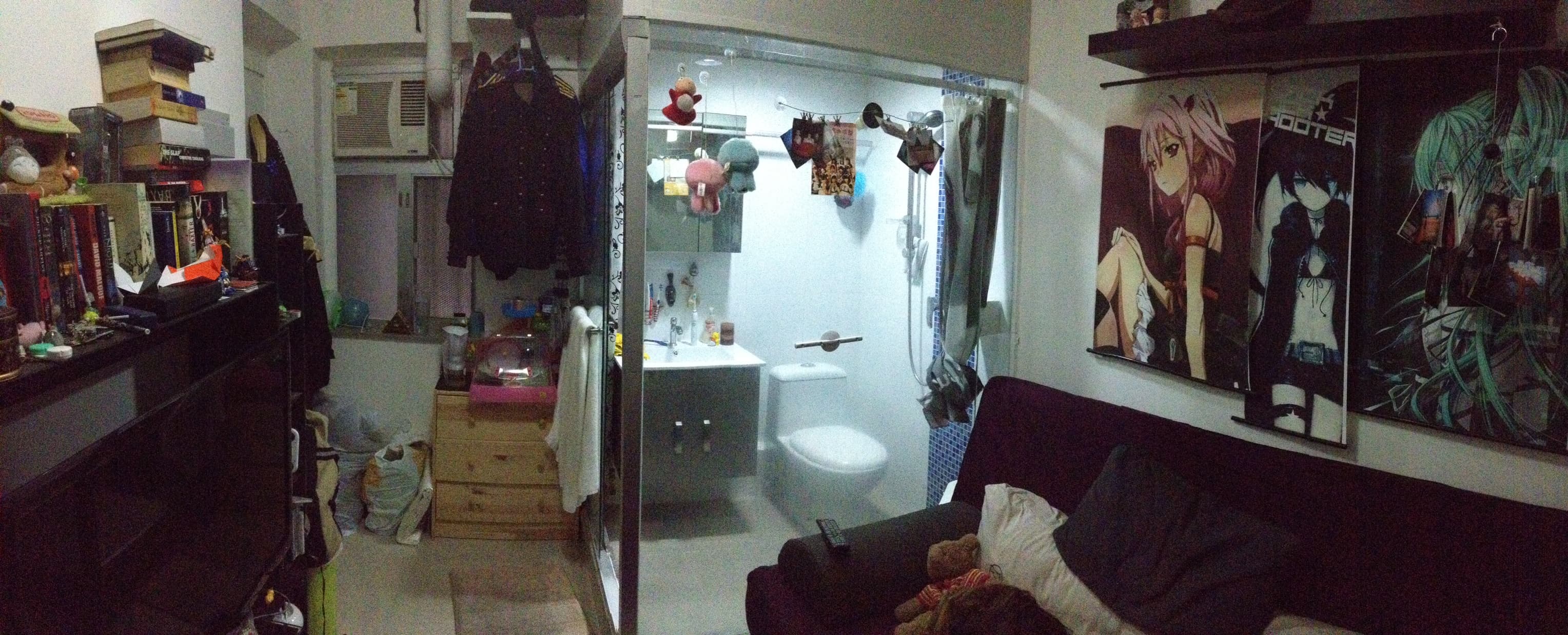 Seth Leslie's 100 square foot "man cave" in Hong Kong.