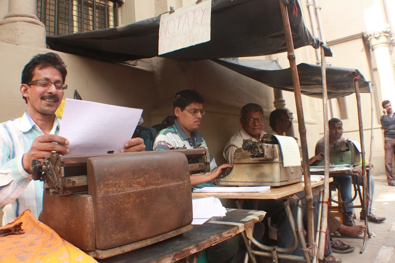 Typists in Calcutta