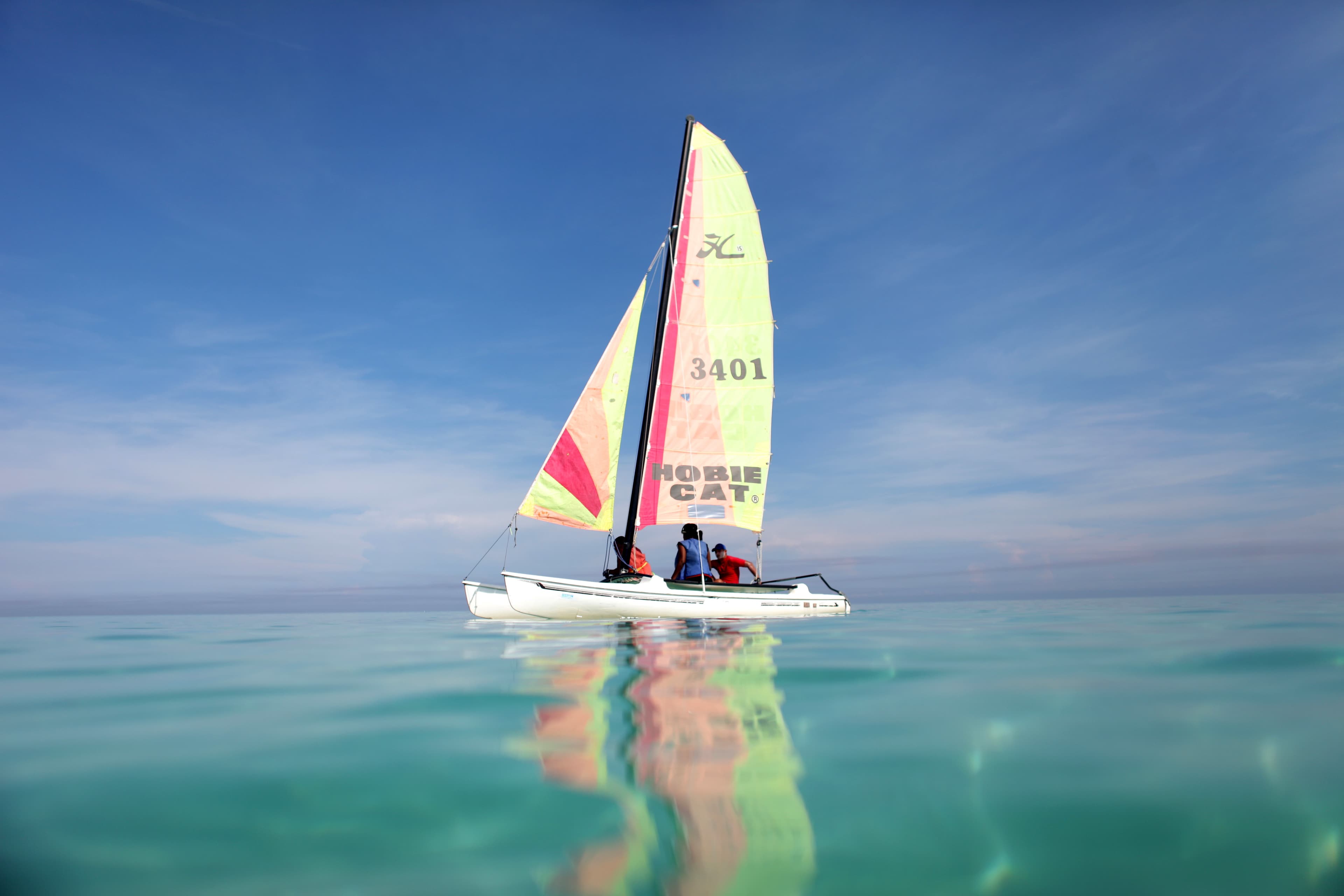 Tourists on a sailboat