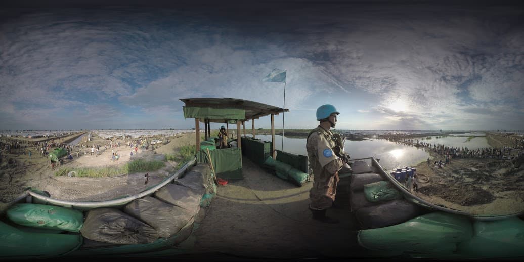 UN peacekeeping camp for displaced people in Bentiu, South Sudan.