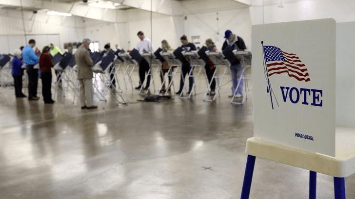 Voters in Ohio cast their votes during the 2016 US presidential election.