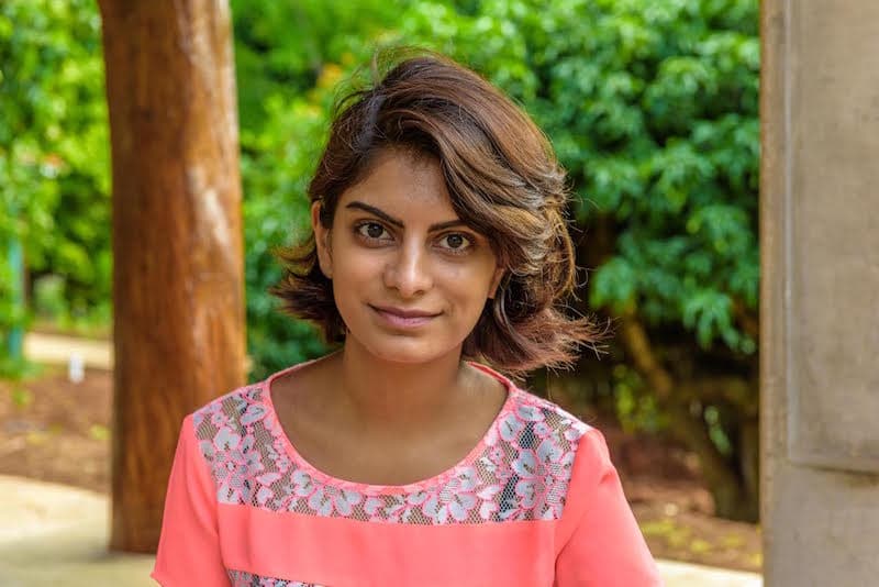 A young woman outdoors