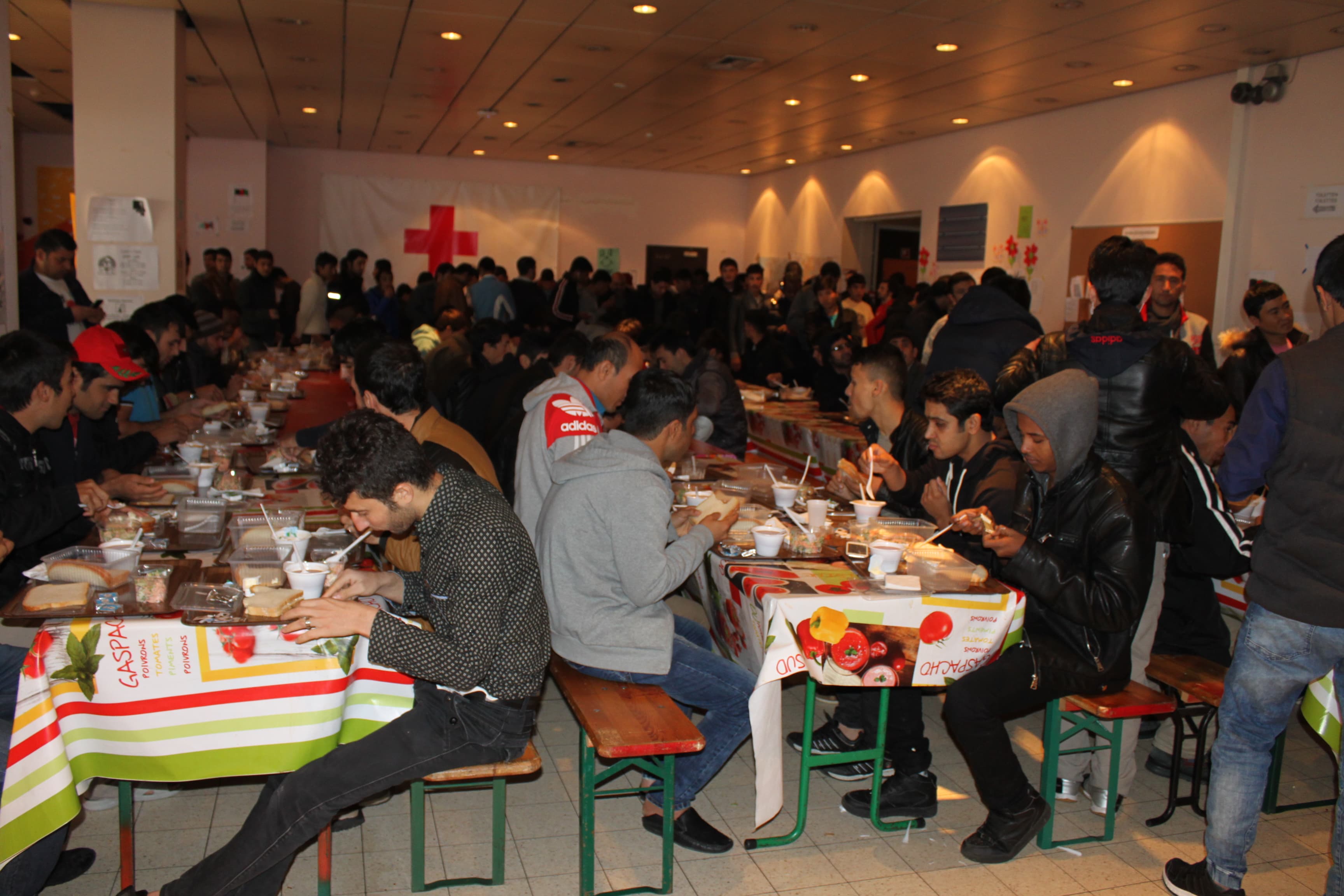 Red Cross refugee center in Brussels