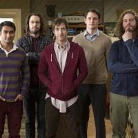 L to R: Kumail Nanjiani, Martin Starr, Thomas Middleditch, Zach Woods, T.J. Miller (Isabella Vosmikova/HBO)