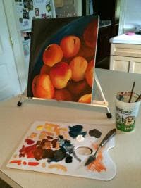 Adrienne Ognibene's painting in progress 
