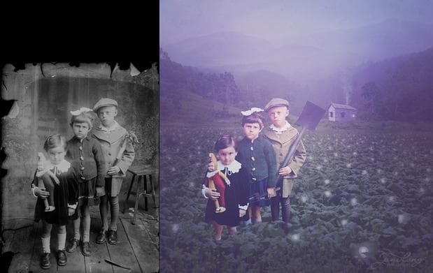Left: Image from the Costic Ascinte Archive, Right: The Idea Farm by Jane Long