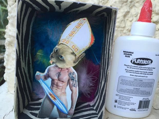 Stiles finished her April diorama early