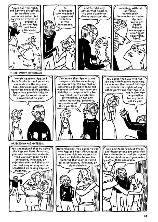 Itunes Terms and Conditions: The Graphic Novel, Page 44, After Kate Beaton (R. Sikoryak)