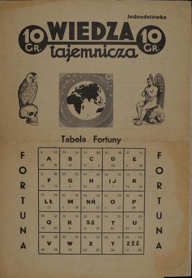 Wiedza tajemnicza : jednodniwka.