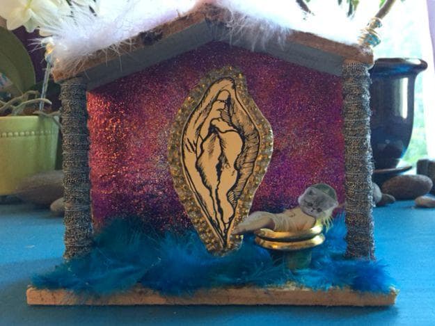 The May diorama in process