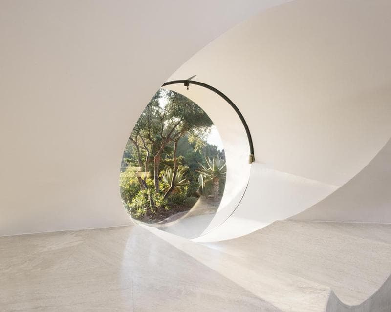 A view of southern France from inside the Maison Bernard 