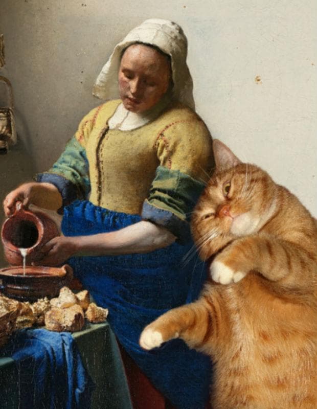 Cat meets Vermeer