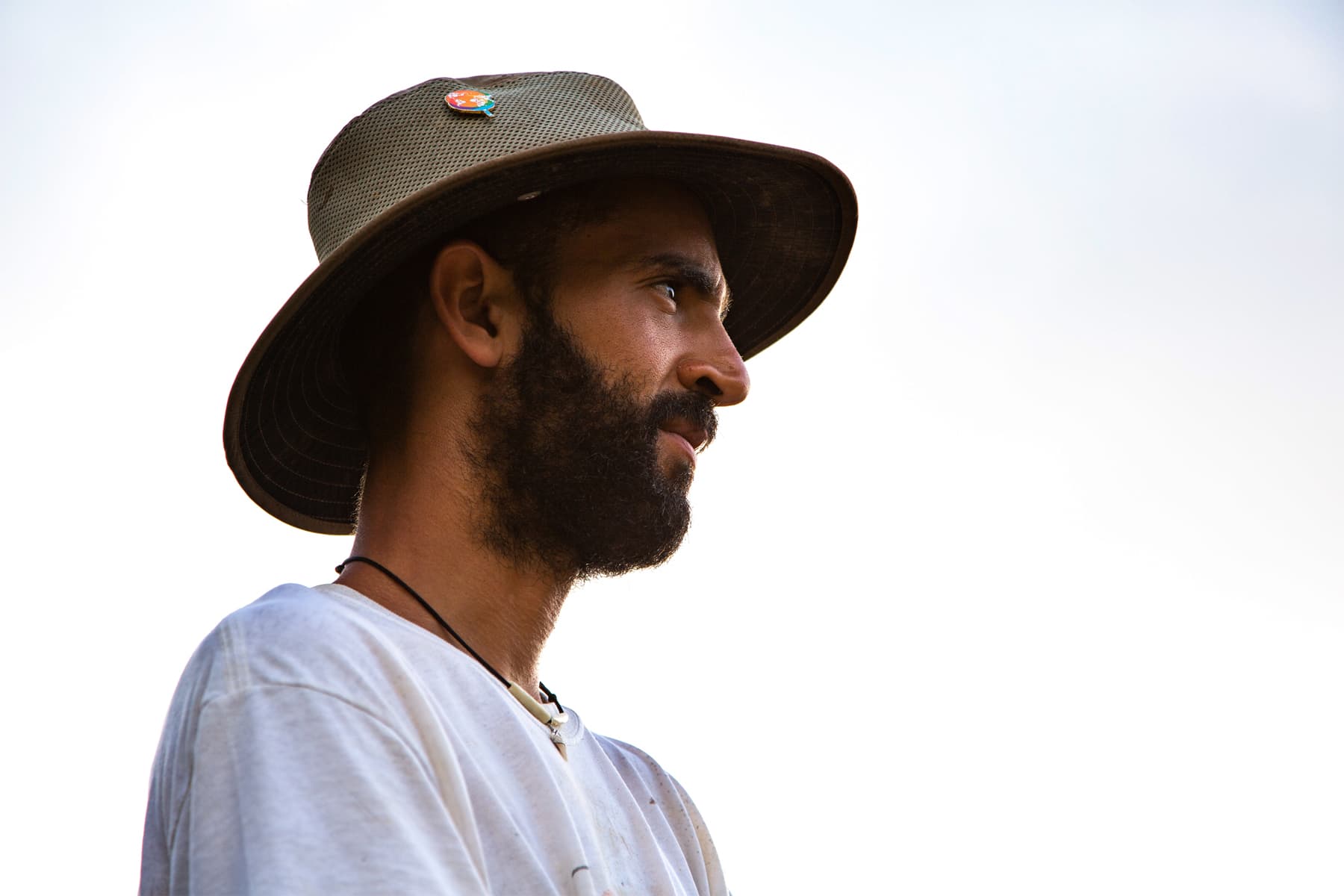 A portrait of Franco Marcano wearing a hat.