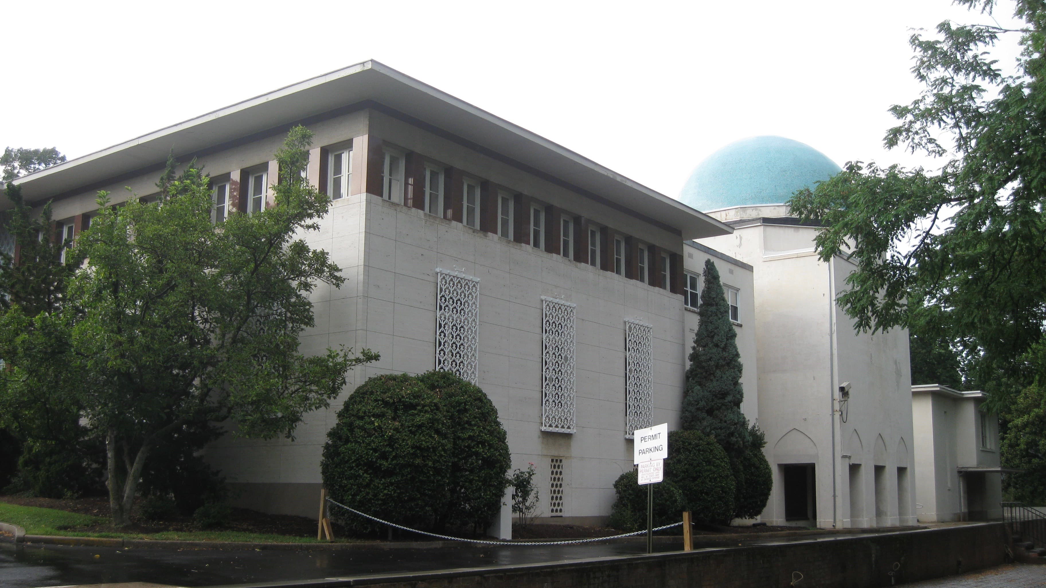 The former Iranian Embassy in Washington, DC. The US State Department is the current custodian of the building, which was built in 1959.
