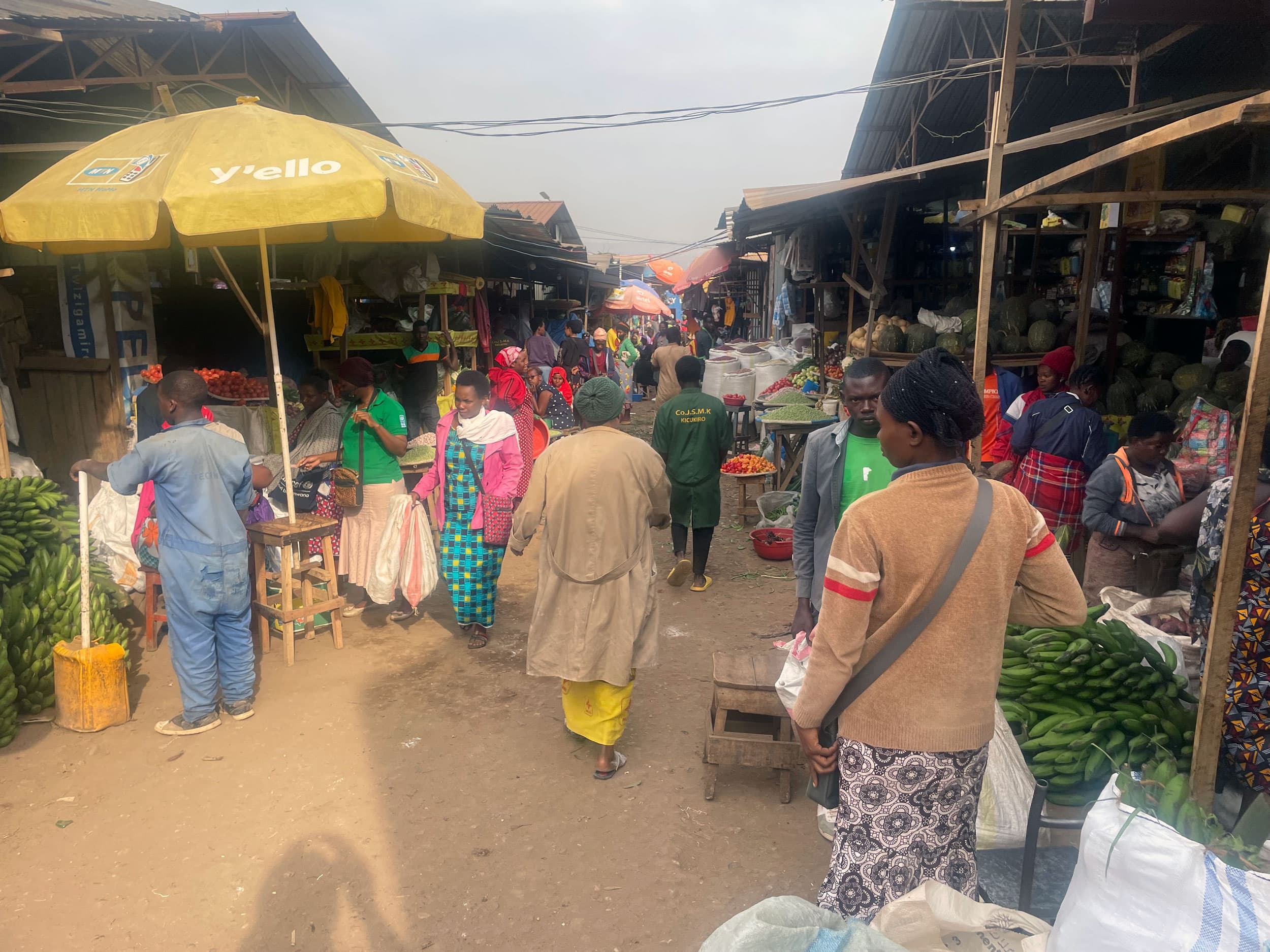 A local market in Rwanda's capital, Kigali.