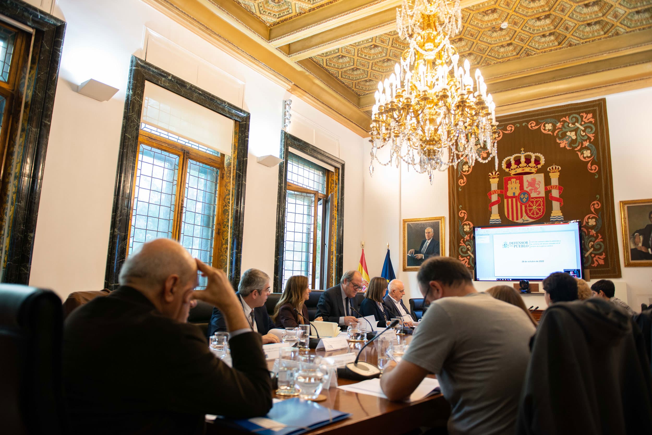 An advisory committee to the ombudsman's investigation into church sexual abuse meets on Oct. 10 in Madrid.